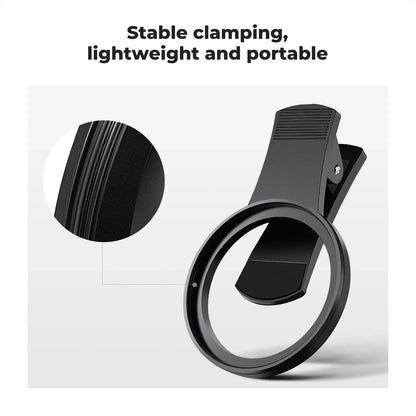 Clip-on CPL Phone Filter Kits 52mm Camera Lens Circular Polarizer Filter for iPhone 15, 14, 13